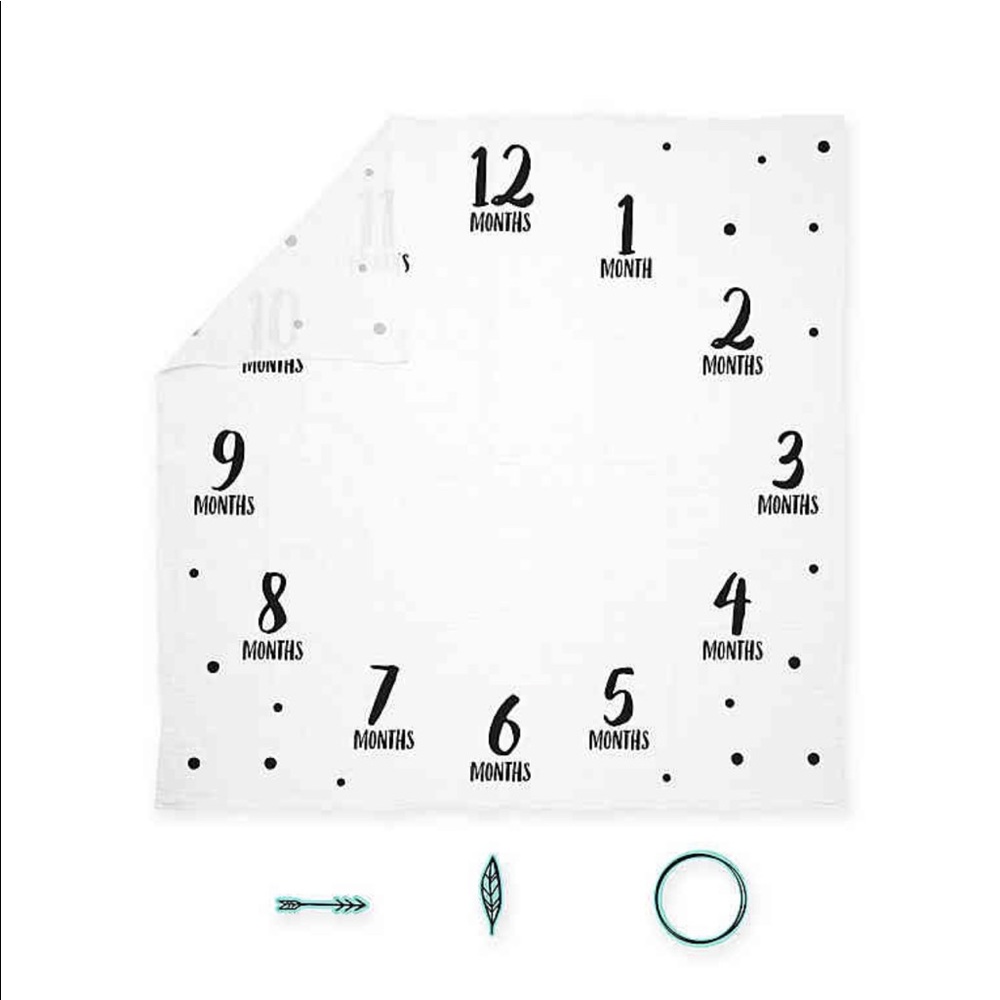 Pearhead Watch Me Grow Muslin Photo Blanket